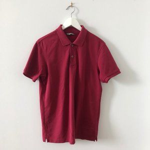 UNIQLO Short-sleeve Polo Shirt (Dark Red/Wine) Men
